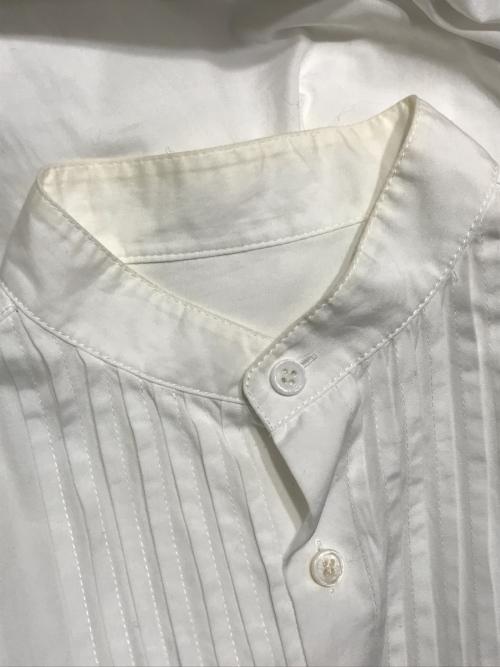 Y's（ワイズ）Y's (ワイズ) フロントプリーツシャツワンピース ホワイト サイズ:1の古着・服飾アイテム