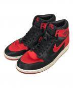 NIKEナイキ）の古着「AIR JORDAN 1 RETRO High OG Women's Satin Bred ハイカットスニーカー」｜レッド