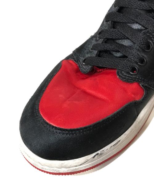 NIKE（ナイキ）NIKE (ナイキ) AIR JORDAN 1 RETRO High OG Women's Satin Bred ハイカットスニーカー レッド サイズ:28cmの古着・服飾アイテム