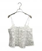 IENAイエナ）の古着「レースショートキャミソール」｜ホワイト