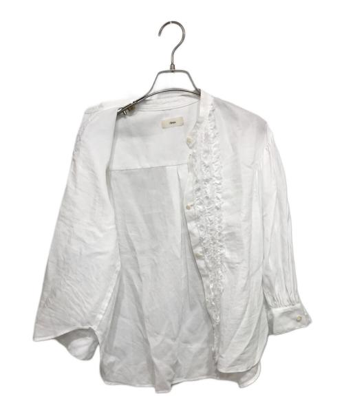 IENA（イエナ）IENA (イエナ) シアーコットンギャバ フリルシャツ ホワイト サイズ:-の古着・服飾アイテム