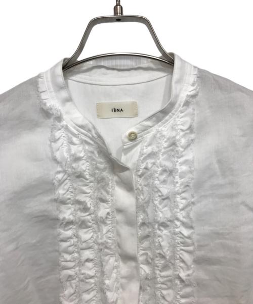 IENA（イエナ）IENA (イエナ) シアーコットンギャバ フリルシャツ ホワイト サイズ:-の古着・服飾アイテム