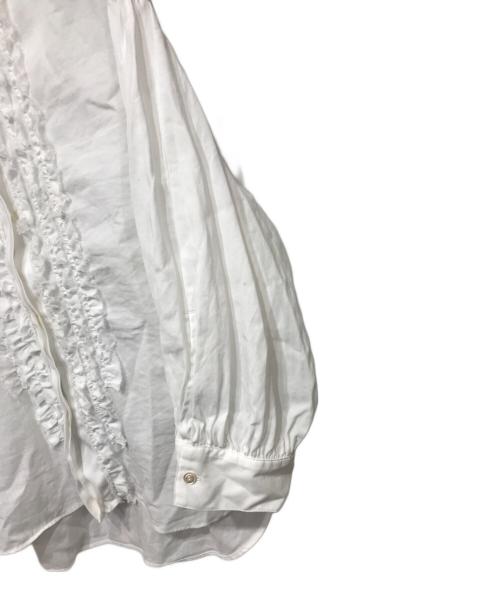 IENA（イエナ）IENA (イエナ) シアーコットンギャバ フリルシャツ ホワイト サイズ:-の古着・服飾アイテム
