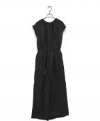 IENAイエナ）の古着「キュプラ ギャザーネックオールインワン」｜ブラック