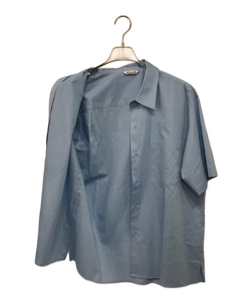 AURALEE（オーラリー）AURALEE (オーラリー) WASHED FINX TYPEWRITER OPEN COLLAR HALF SLEEVED SHIRT ブルー サイズ:3の古着・服飾アイテム