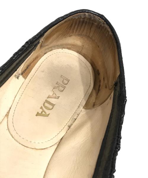 PRADA（プラダ）PRADA (プラダ) バレエパンプス ブラック サイズ:37 1/2の古着・服飾アイテム