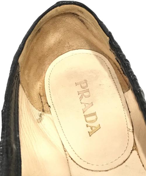 PRADA（プラダ）PRADA (プラダ) バレエパンプス ブラック サイズ:37 1/2の古着・服飾アイテム