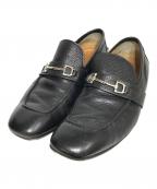 GUCCIグッチ）の古着「ホースビットローファー」｜ブラック