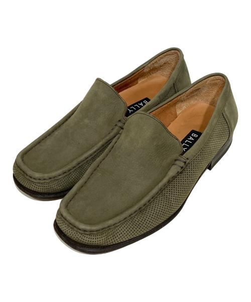 BALLY（バリー）BALLY (バリー) ローファー グリーン サイズ:7 1/2の古着・服飾アイテム