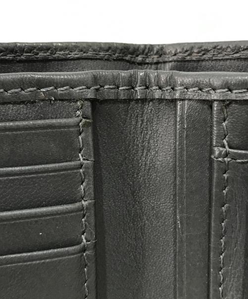 DIESEL（ディーゼル）DIESEL (ディーゼル) HIRESH S.II  メタルロゴ2つ折り財布 グレーの古着・服飾アイテム