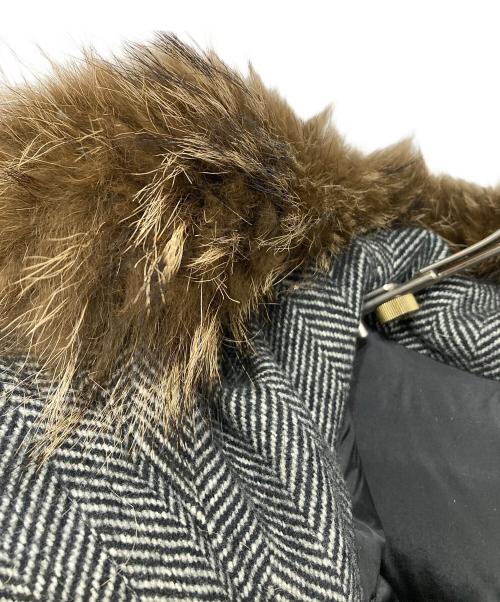 MONCLER（モンクレール）MONCLER (モンクレール) ファー付きダウンジャケット グレー サイズ:1の古着・服飾アイテム