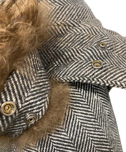 MONCLER（モンクレール）MONCLER (モンクレール) ファー付きダウンジャケット グレー サイズ:1の古着・服飾アイテム