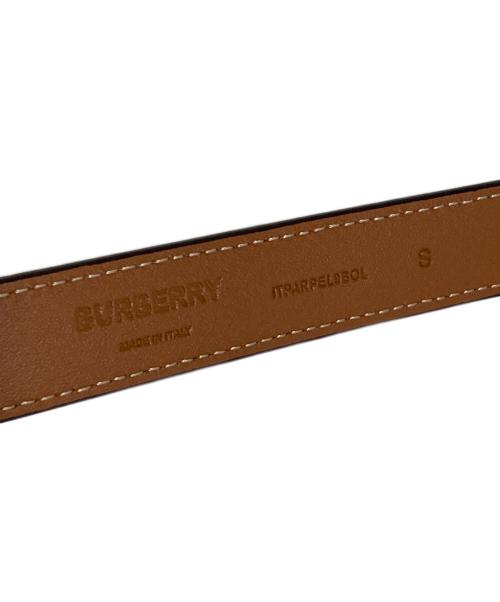 BURBERRY LONDON（バーバリーロンドン）BURBERRY LONDON (バーバリーロンドン) CHECK AND LEATHER TBベルト ブラウンの古着・服飾アイテム
