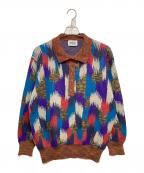 missoni sportsミッソーニスポーツ）の古着「オールドニットポロシャツ」｜マルチカラー