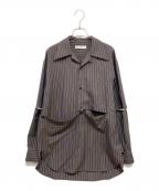 G.V.G.Vジーヴィージーヴィー）の古着「DEFORMED FRONT SHIRT」｜グレー