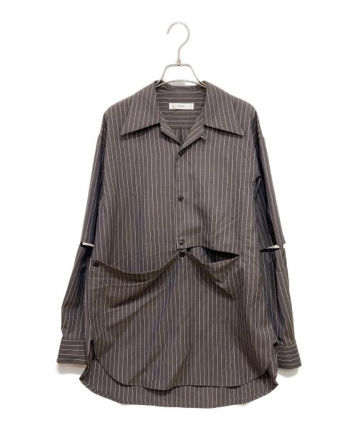 G.V.G.V（ジーヴィージーヴィー）G.V.G.V (ジーヴィージーヴィー) DEFORMED FRONT SHIRT グレー サイズ:36の古着・服飾アイテム