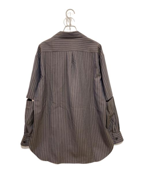 G.V.G.V（ジーヴィージーヴィー）G.V.G.V (ジーヴィージーヴィー) DEFORMED FRONT SHIRT グレー サイズ:36の古着・服飾アイテム