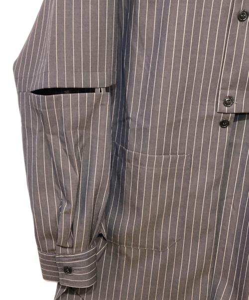 G.V.G.V（ジーヴィージーヴィー）G.V.G.V (ジーヴィージーヴィー) DEFORMED FRONT SHIRT グレー サイズ:36の古着・服飾アイテム