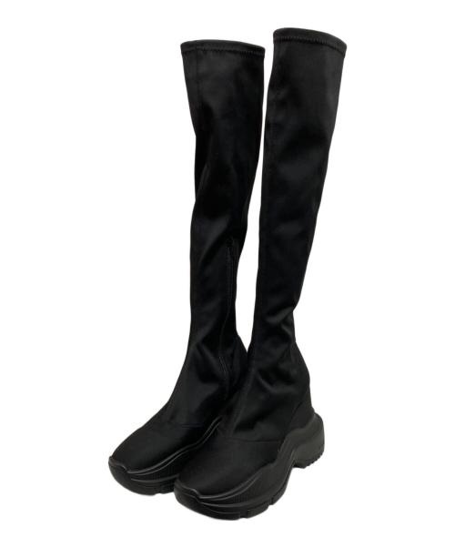 YELLO（イエロ）YELLO (イエロー) ダブルスニーカーブーツ ブラック サイズ:Lの古着・服飾アイテム