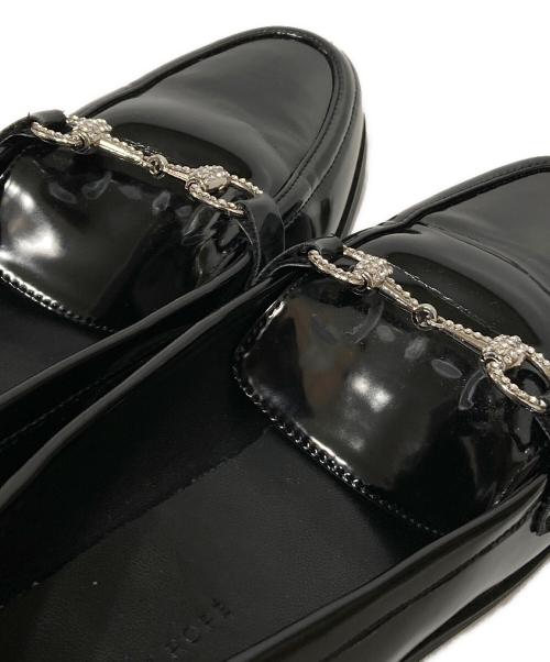 Adam et Rope（アダム エ ロペ）Adam et Rope (アダム エ ロペ) ビジュービットローファー ブラック サイズ:23.5の古着・服飾アイテム