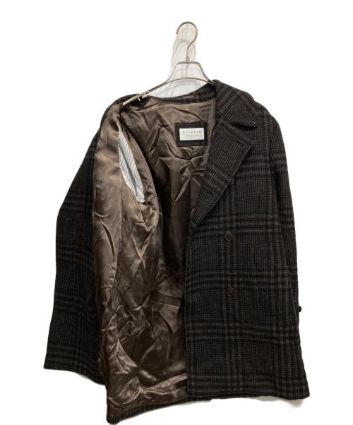 TOMORROW LAND（トゥモローランド）TOMORROW LAND (トゥモローランド) ウールシルク ダブルブレステッドコート Delfino ブラウン サイズ:46の古着・服飾アイテム