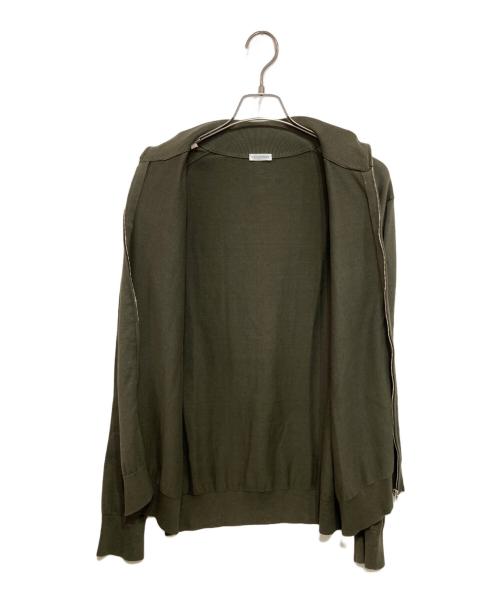 +Closet（クロスクローゼット）+closet (クロスクローゼット) Zip Up Knit スビンプラチナムニット オリーブ サイズ:4の古着・服飾アイテム