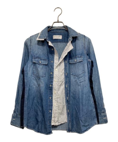 Frank&Eileen（フランクアンドアイリーン）Frank&Eileen (フランクアンドアイリーン) 再構築シャツ ブルー サイズ:Freeの古着・服飾アイテム