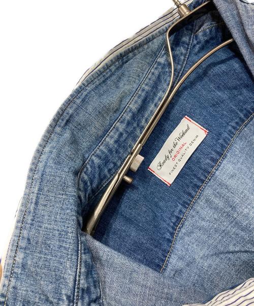 Frank&Eileen（フランクアンドアイリーン）Frank&Eileen (フランクアンドアイリーン) 再構築シャツ ブルー サイズ:Freeの古着・服飾アイテム