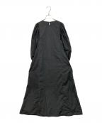 universal tissuユニバーサルティシュ）の古着「ブラウスワンピース」｜ブラック