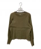 BIWACOTTONビワコットン）の古着「パフスリーブTシャツ」｜カーキ