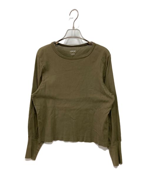 BIWACOTTON（ビワコットン）BIWACOTTON (ビワコットン) パフスリーブTシャツ カーキ サイズ:2の古着・服飾アイテム