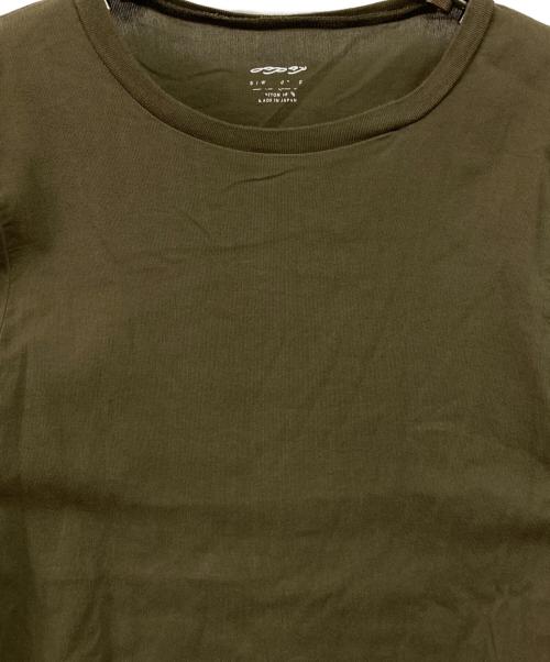 BIWACOTTON（ビワコットン）BIWACOTTON (ビワコットン) パフスリーブTシャツ カーキ サイズ:2の古着・服飾アイテム