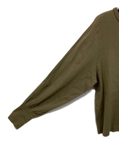 BIWACOTTON（ビワコットン）BIWACOTTON (ビワコットン) パフスリーブTシャツ カーキ サイズ:2の古着・服飾アイテム