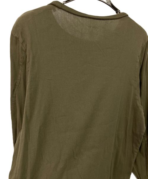 BIWACOTTON（ビワコットン）BIWACOTTON (ビワコットン) パフスリーブTシャツ カーキ サイズ:2の古着・服飾アイテム