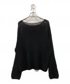 SLOBE IENAスローブ イエナ）の古着「リネン混ボートネックニット」｜ブラック