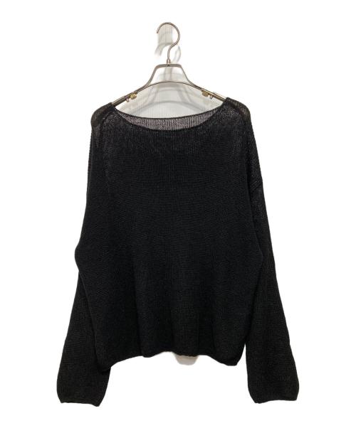 SLOBE IENA（スローブ イエナ）SLOBE IENA (スローブ イエナ) リネン混ボートネックニット ブラック サイズ:FREEの古着・服飾アイテム