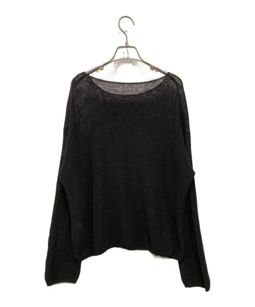 SLOBE IENA（スローブ イエナ）SLOBE IENA (スローブ イエナ) リネン混ボートネックニット ブラック サイズ:FREEの古着・服飾アイテム