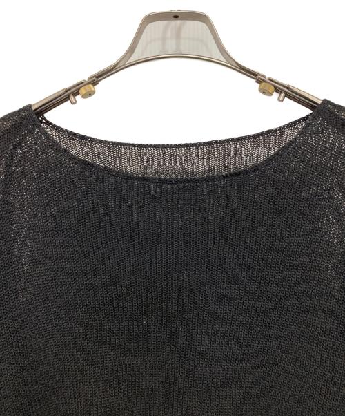 SLOBE IENA（スローブ イエナ）SLOBE IENA (スローブ イエナ) リネン混ボートネックニット ブラック サイズ:FREEの古着・服飾アイテム