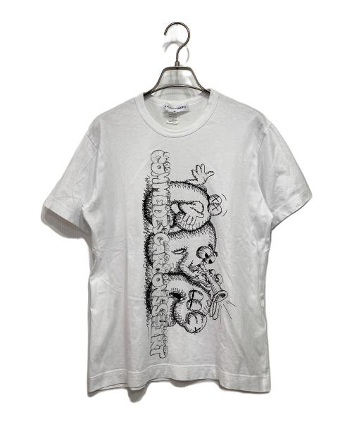 COMME des GARCONS SHIRT（コムデギャルソンシャツ）COMME des GARCONS SHIRT (コムデギャルソンシャツ) プリントTシャツ ホワイト サイズ:XSの古着・服飾アイテム