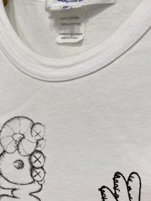 COMME des GARCONS SHIRT（コムデギャルソンシャツ）COMME des GARCONS SHIRT (コムデギャルソンシャツ) プリントTシャツ ホワイト サイズ:XSの古着・服飾アイテム