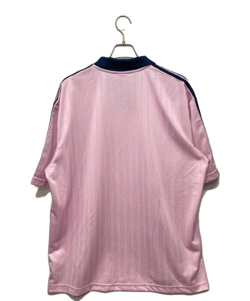 adidas（アディダス）adidas (アディダス) 襟付きゴーリートップ ピンク サイズ:2XLの古着・服飾アイテム