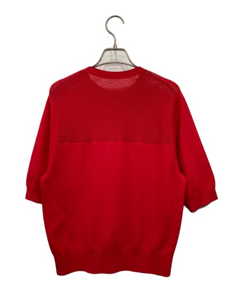 Loulou Willoughby（ルルウィルビー）Loulou Willoughby (ルルウィルビー) ショルダービジュープルオーバー ニット レッド サイズ:2の古着・服飾アイテム