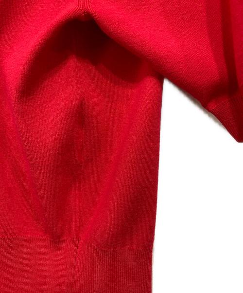 Loulou Willoughby（ルルウィルビー）Loulou Willoughby (ルルウィルビー) ショルダービジュープルオーバー ニット レッド サイズ:2の古着・服飾アイテム