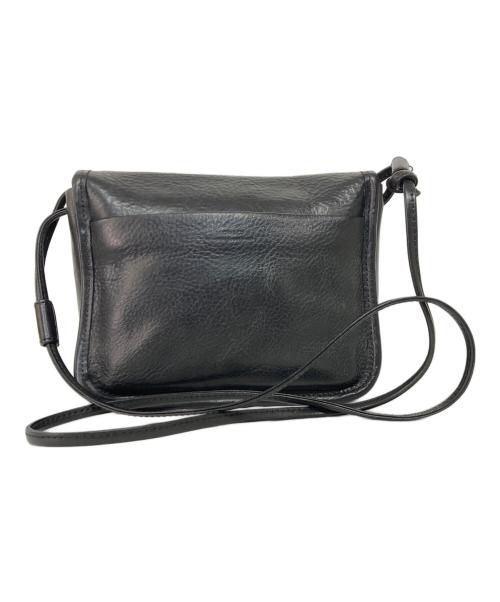 SLOW&CO（スロウアンドコー）SLOW&CO (スロウアンドコー) レザーショルダーバッグ ブラックの古着・服飾アイテム