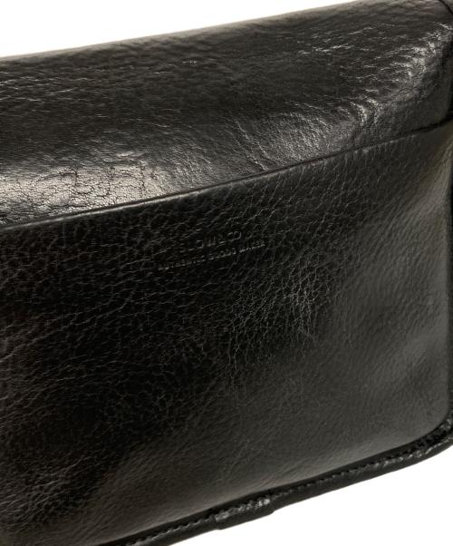 SLOW&CO（スロウアンドコー）SLOW&CO (スロウアンドコー) レザーショルダーバッグ ブラックの古着・服飾アイテム