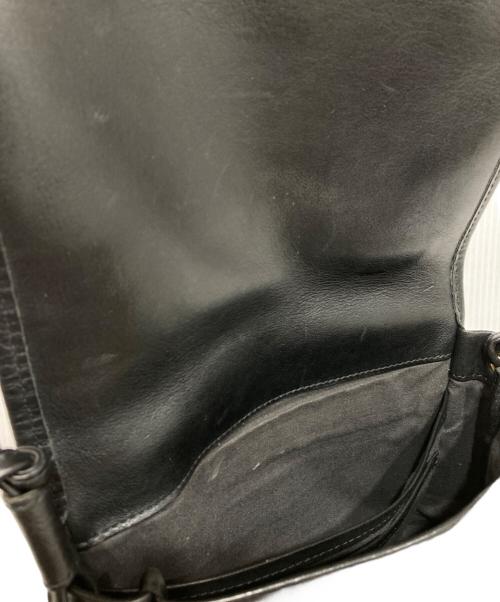 SLOW&CO（スロウアンドコー）SLOW&CO (スロウアンドコー) レザーショルダーバッグ ブラックの古着・服飾アイテム