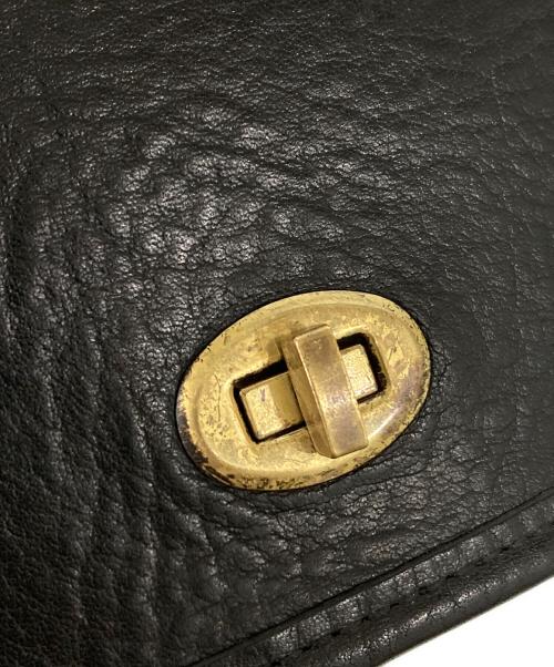 SLOW&CO（スロウアンドコー）SLOW&CO (スロウアンドコー) レザーショルダーバッグ ブラックの古着・服飾アイテム