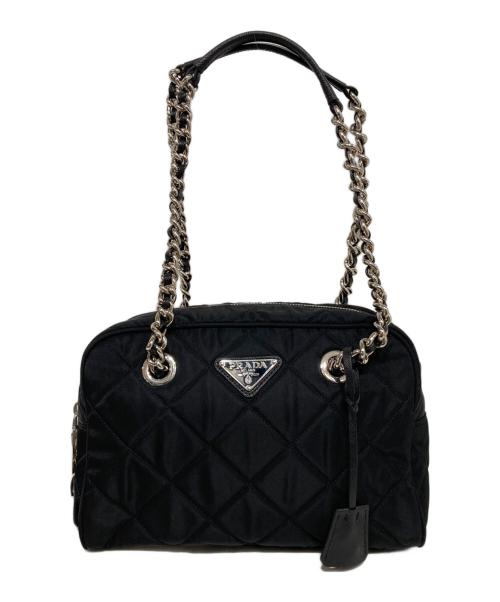 PRADA（プラダ）PRADA (プラダ) キルティングチェーンバッグ ブラックの古着・服飾アイテム