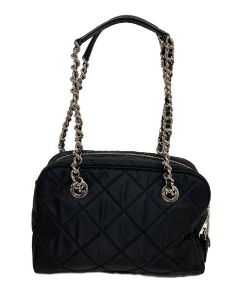 PRADA（プラダ）PRADA (プラダ) キルティングチェーンバッグ ブラックの古着・服飾アイテム