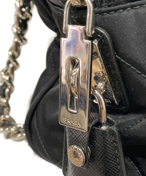 PRADA（プラダ）PRADA (プラダ) キルティングチェーンバッグ ブラックの古着・服飾アイテム